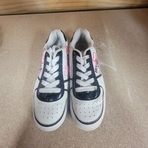 Hello Kitty Stylish Black and White Kids Sneakers